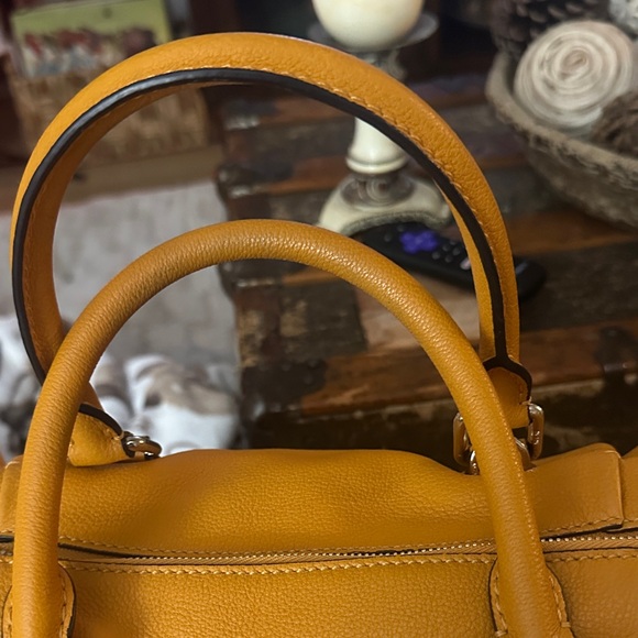 MCM Women's Satchel in Vibrant Orange - Picture 3 of 15